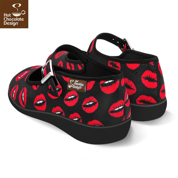 Chocolaticas® KISS ME Mary Jane pour femmes - Chaussure plate - Rétro éclectique